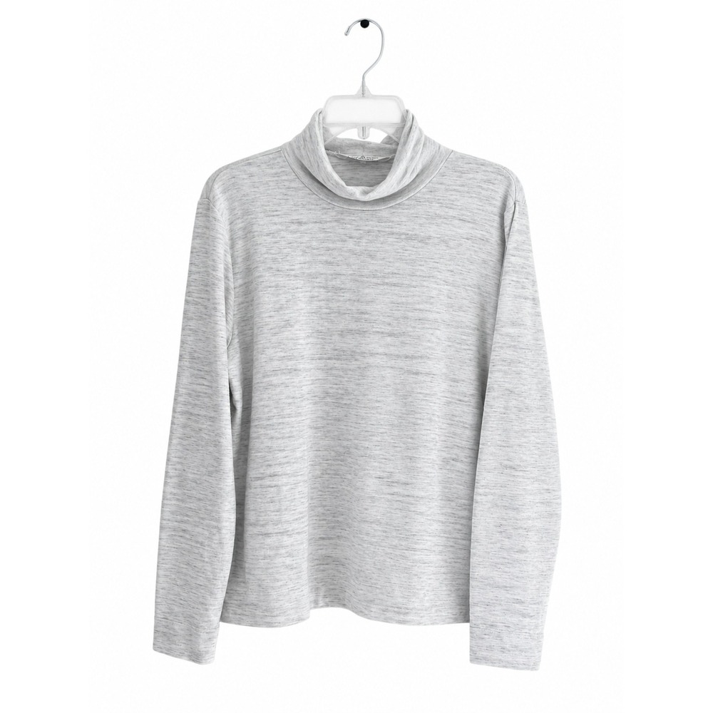 Alpine Design Womens XL Soft Mock Turtleneck Bright White Heather ADW22101 NWT